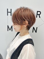 ハルキミナト ジャパン ヨコハマ(HARUKI MINATO japan YOKOHAMA)&nbsp;レイヤーショート20代30代40代50代インナーオレンジ