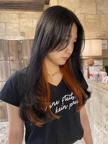 ヴォア(VOA)&nbsp;VOA☆お客様スタイル　インナーカラーオレンジ