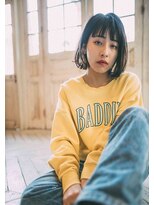 ケーズ コレクション 本荘店(K's collection) 切りっぱなしボブイヤリングカラー/暗色・暗め・黒髪