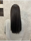 〔NANA〕黒髪/グレーベージュ/レイヤーロング