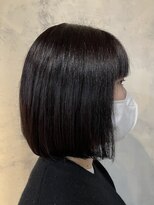トレヘアー(tRe hair) ぱつっとボブ ミディアムボブ ミディアムヘア