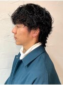 ウルフパーマ メンズパーマ 波巻きパーマ ニュアンスパーマ