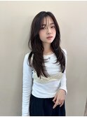 韓国ハッシュカットレイヤー小顔ロング