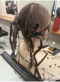 りぼんツインヘアアレンジ
