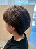どんなシーンにも似合う◎上品な王道ショートボブ/ブラウン