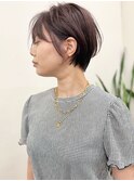 ショートカットふんわりショート丸みショート秋冬暖色カラー