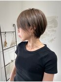 別府ショートボブ顔まわりレイヤーカット髪質改善カラー30代
