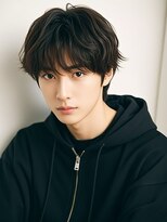 エイチ メンズ(H)&nbsp;ラウンドマッシュオールバック波巻きパーマソフトモヒカン坊主