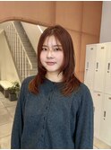 ミディアムレイヤー×オレンジブラウン