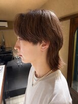 ウォルト(walt) ピンクベージュセンターパートウルフ
