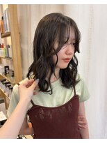 アマーク(a mark) 【小川結女花】オリーブグレージュ×顔周りレイヤー