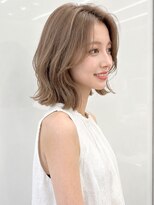 カバーヘア 上尾西口店(COVER HAIR) 韓国風くびれボブミルクティーブロンド/ブリーチ透明感p上尾