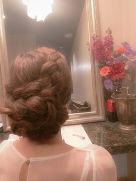 アスイン(asuin) 編み込み☆セット☆ミルクティー☆グレージュ☆パーティードレス