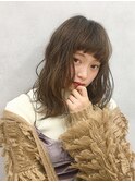 《逆三角形顔型カバー》一目惚れパーマ