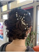 【卒業式セット　入学式セット　ヘアアレンジ　シニヨン】