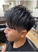 爽やか ツーブロック アップバングショート