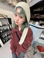 ペレ 渋谷(PELE)&nbsp;kya102斜めバング/グレージュカラー/デザインカラー/渋谷/渋谷駅