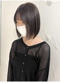 "久保田"まとまるぷつっとボブ地毛風ストレート前髪カット