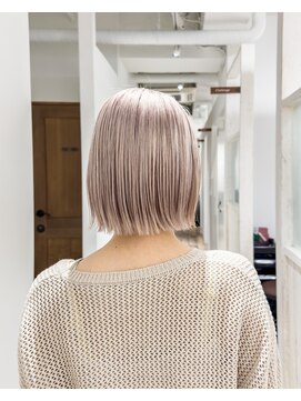 ゴウトゥデイ 横須賀店(GO TODAY) ピンクベージュ×ぱつっとボブ