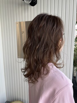 モニカ ヘアー(monica Hair) ニュアンスパーマ アッシュブラウン レイヤーカット 髪質改善