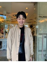 ヘアーエスクールフェイス(hair S. COEUR face) センターパート/ニュアンスパーマ/メンズカット/枚方美容室