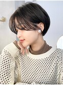 大人可愛い20代30代40代50代小顔ショートボブ丸みショートくびれ