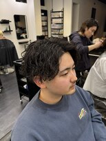 メンズサロンドットリアン(dot. lien)&nbsp;短めメンズボブ×スパイラルパーマ【町田/メンズサロン/men's】