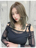 オリジンズヘアーセカンド 守谷店(Origins hair 2nd)&nbsp;レイヤースタイル×カーキ系ベージュカラー×BYKARTE TR