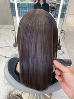 ロンドルーチェ 心斎橋(Lond luce)&nbsp;ダークアッシュ/ミディアムレイヤーカット［髪質改善/縮毛矯正］