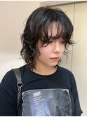 ブリーチパーマ　レイヤーパーマ　海外風パーマ　水パーマ
