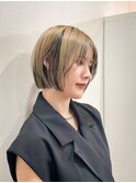 切りっぱなしボブ×ローライトカラー◎表参道