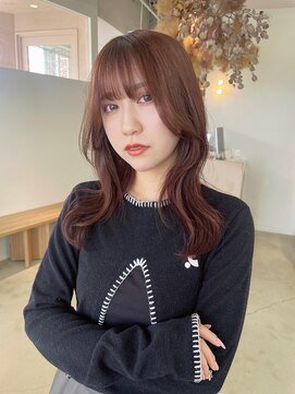 ヴィンスジオ 岐阜駅南(vince gio) レッドカラー/レイヤーカット/韓国スタイル/色気ヘア