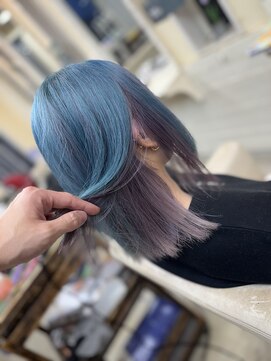 ロジーリリーヘアーズ(Rosy Lily hair's) ブルー×パープルピンク