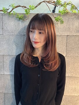 ティーヘア(t.hair) 大人可愛い巻き髪スタイル/2wayシースルーバング/髪質改善カラー