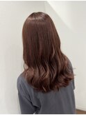 ブリーチなしピンクベージュ