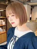 アルバム 新宿(ALBUM SHINJUKU)&nbsp;ミディアムおくれ毛韓国ヘア前髪カットボブ_ba552462