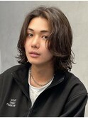 渋谷スパイラルパーマメンズボブウルフカットニュアンスパーマ