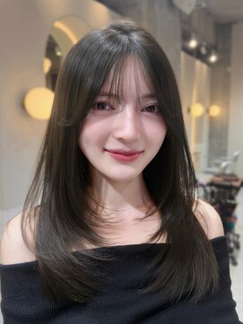 シーシンジュク 新宿南口(Sea shinjuku) オリーブグレー×小顔[ココアベージュ/黒髪/くらげヘアー]