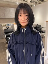 ヘアーズルネッタアベノ(HAIR'S Lunetta abeno)&nbsp;【大阪/天王寺】ウルフカット×ブルーブラック