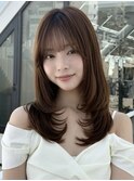 ミルクティーブロンドダークブルーワンホンレイヤー白髪染めも◯