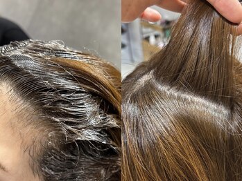 フルール(fleur)の写真/カラー剤を頭皮につけないテクニック【ゼロテク】。白髪ぼかしやハイライトも！