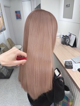 ペレ 原宿(PELE) ダークパープルナチュラルショート夏のヘアアレンジ原宿