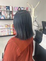 マリオヘアー 本庄五十子店&nbsp;切りっぱなしボブ＋ブルーブラック