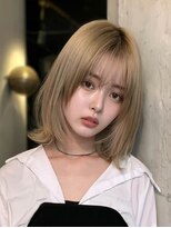 ロッソ 大橋店(Rosso)&nbsp;ベージュの柔らか外ハネボブ【大橋】