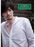 180°One Eighty Degrees. MEN'S HAIR 無造作アッシュ　