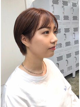 サンク 原宿 表参道(cinq) コンパクトショート　耳かけショート　ココアブラウン　20代