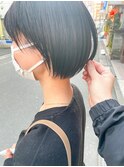 小顔切りっぱなしボブまるみくびれショート横浜