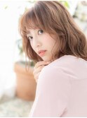大人かわいいピンクブラウン小顔くびれミディa上尾20代30代40代