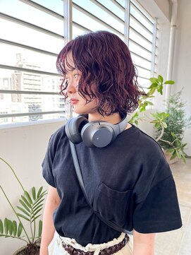 ペト(peto) TAKE _ ボブパーマ　deep red