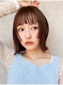 レイヤーボブ/姫カット/フルバング/切りっぱなしボブ/美髪